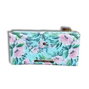 NEW Mint Blue Floral Wallet Steve Madden